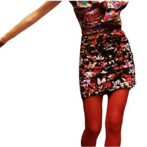 Zara Highwaisted Floral Mini Skirt